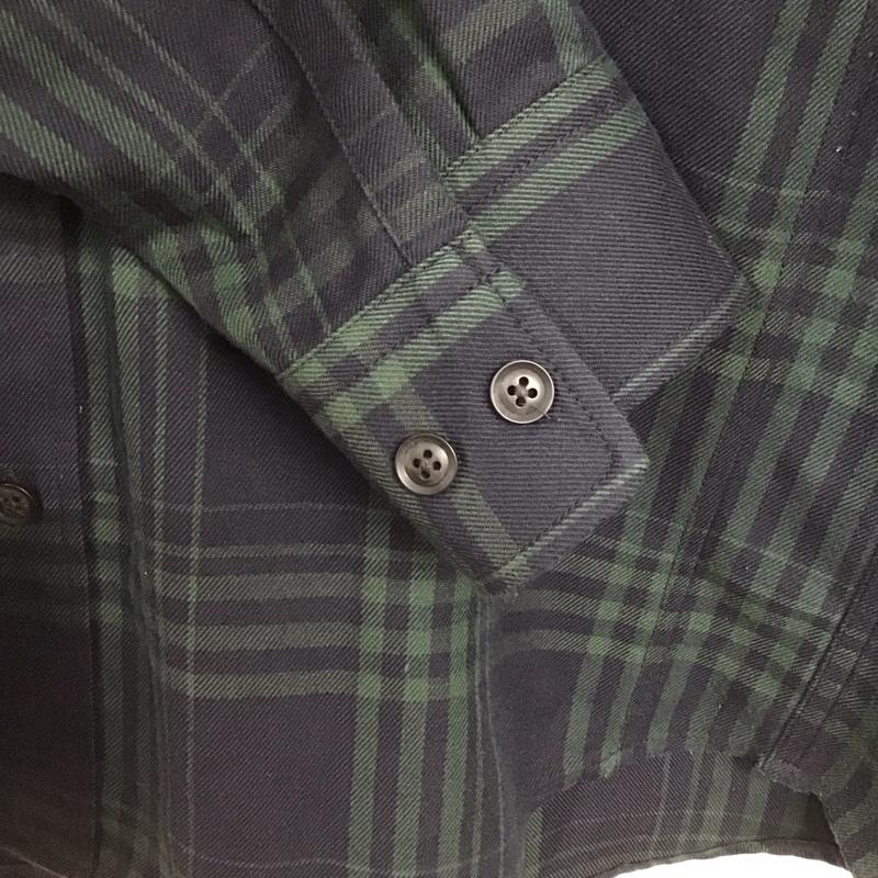 フォックスファイヤー FOXFIRE シャツ、ブラウス 長袖 長袖シャツ チェックシャツ カラーシャツ ボタンダウンシャツ XL チェック 紺 / ネイビー / navy メンズ USED 古着 中古 10152661