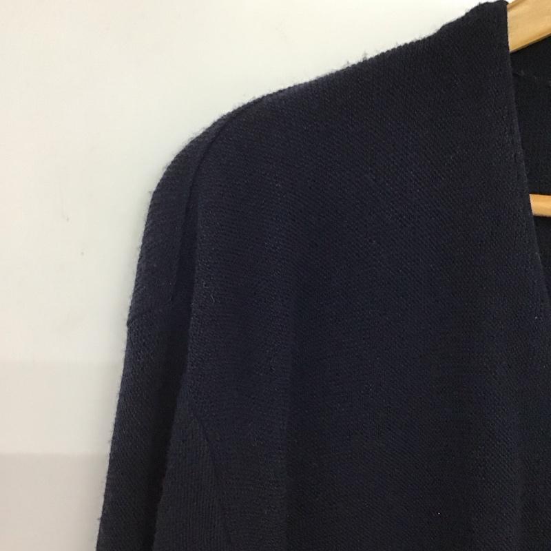 アイゾッド IZOD カーディガン 長袖 長袖カーディガン 前ボタン ニットカーディガン XL ロゴ、文字 紺 / ネイビー / navy メンズ USED 古着 中古 10152662