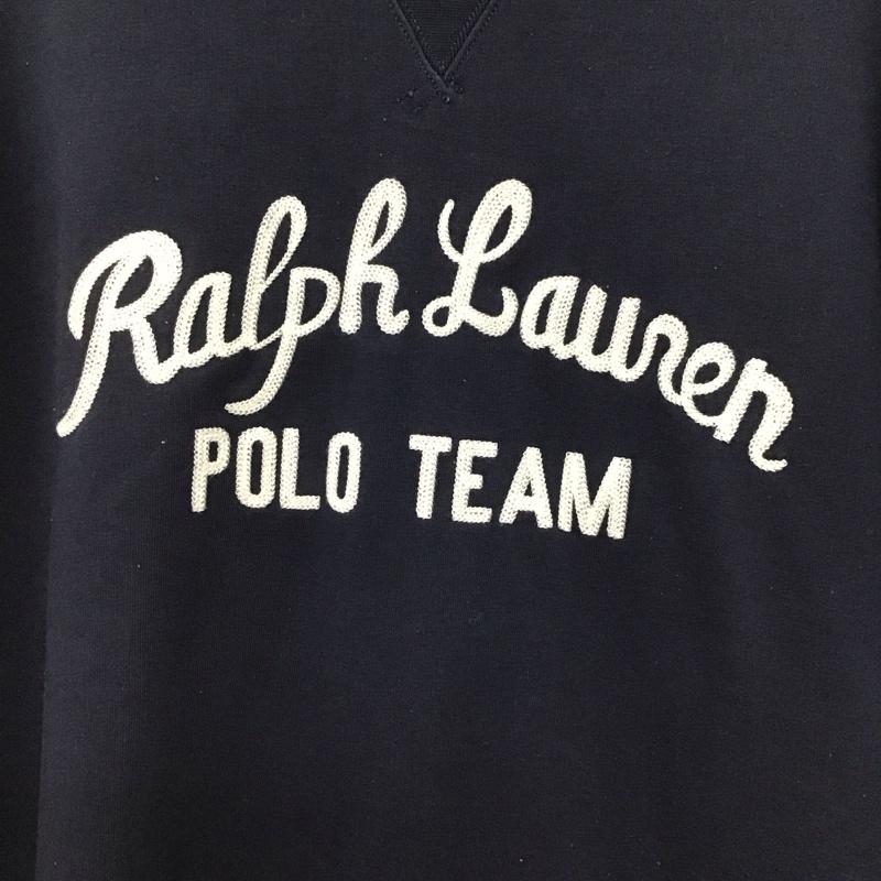 ポロラルフローレン POLO RALPH LAUREN トレーナー 長袖 長袖トレーナー スウェット クルーネック プルオーバー M ロゴ、文字 紺 / ネイビー / navy メンズ USED 古着 中古 10152664