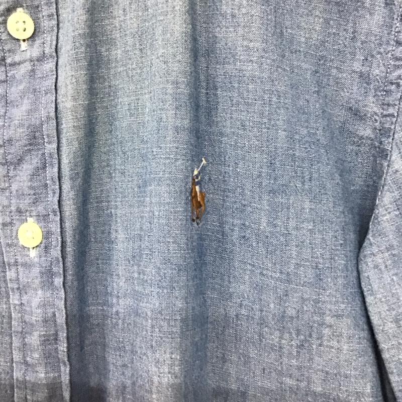 ポロラルフローレン POLO RALPH LAUREN シャツ、ブラウス 長袖 長袖シャツ 無地シャツ カラーシャツ 8 ロゴ、文字 インディゴ / インディゴ / Indigo メンズ USED 古着 中古 10152665