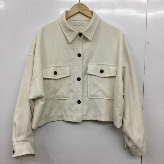ジーナシス JEANASIS シャツ、ブラウス 長袖 JS063346MC コーデュロイショートシャツジャケット FREE 無地 アイボリー / アイボリー / レディース USED 古着 中古 10152671