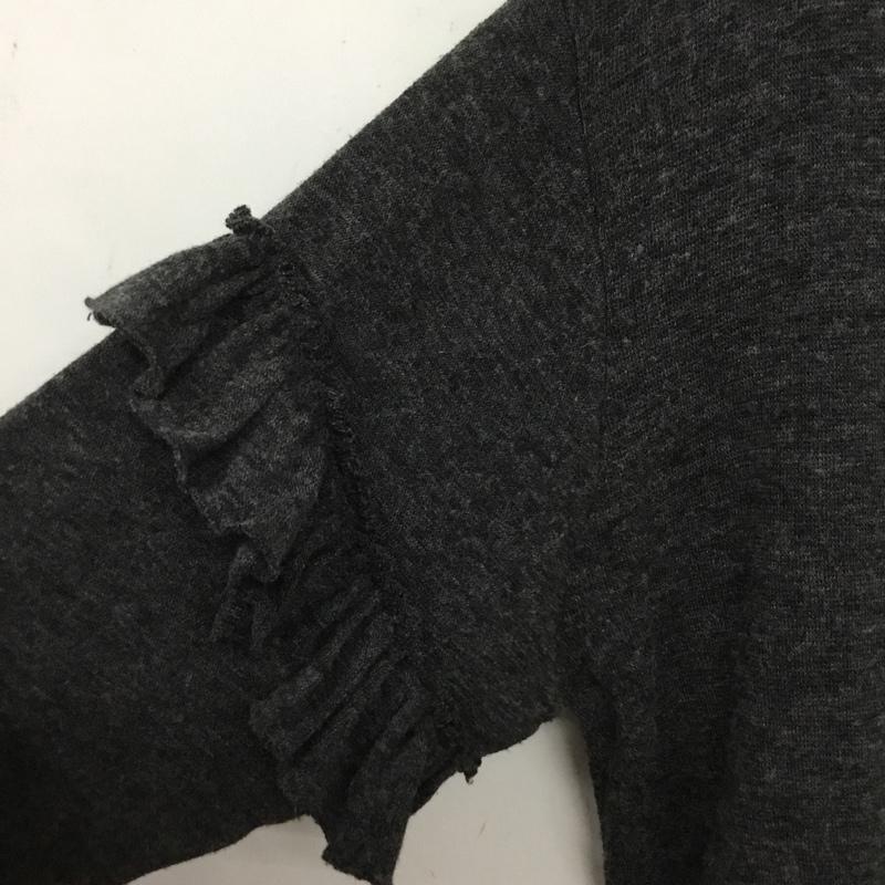 ザラ ZARA ニット、セーター 長袖 5580 404 801 肩フリル L 無地 灰 / グレー / gray レディース USED 古着 中古 10152672