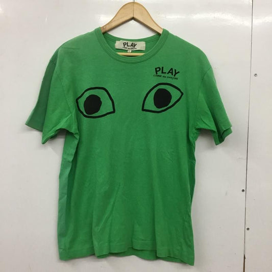 プレイコムデギャルソン PLAY COMME des GARCONS Tシャツ 半袖 クルーネック L ロゴ、文字 緑 / グリーン / green メンズ USED 古着 中古 10152673