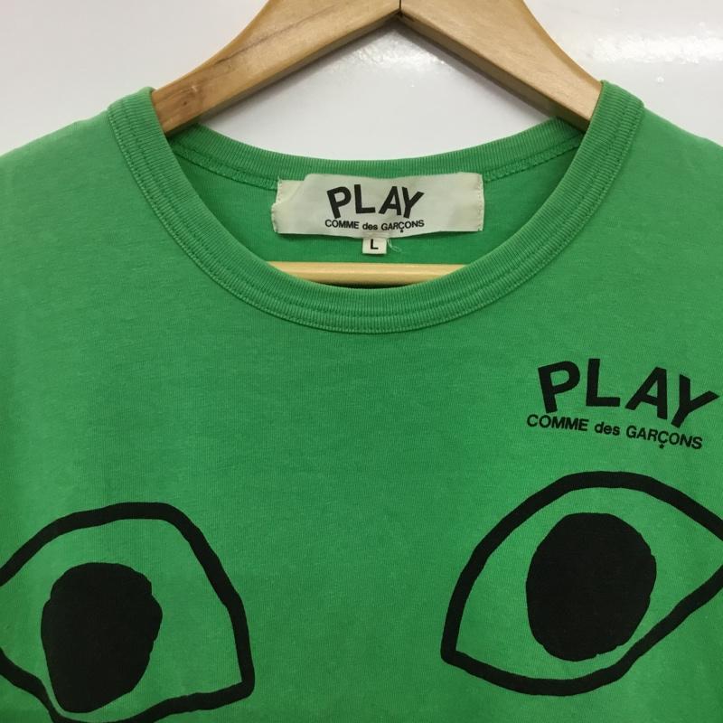 プレイコムデギャルソン PLAY COMME des GARCONS Tシャツ 半袖 クルーネック L ロゴ、文字 緑 / グリーン / green メンズ USED 古着 中古 10152673