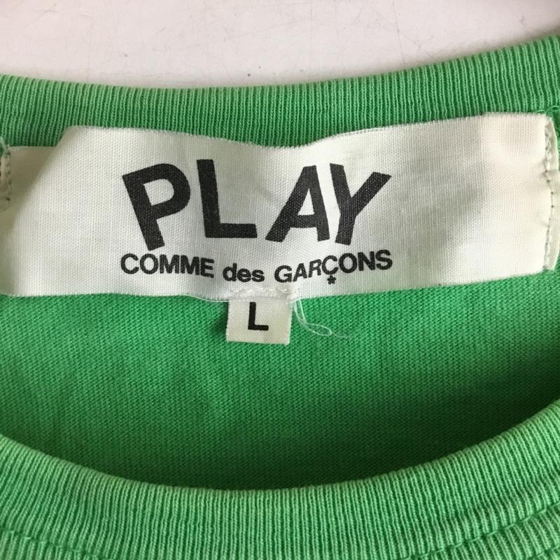 プレイコムデギャルソン PLAY COMME des GARCONS Tシャツ 半袖 クルーネック L ロゴ、文字 緑 / グリーン / green メンズ USED 古着 中古 10152673