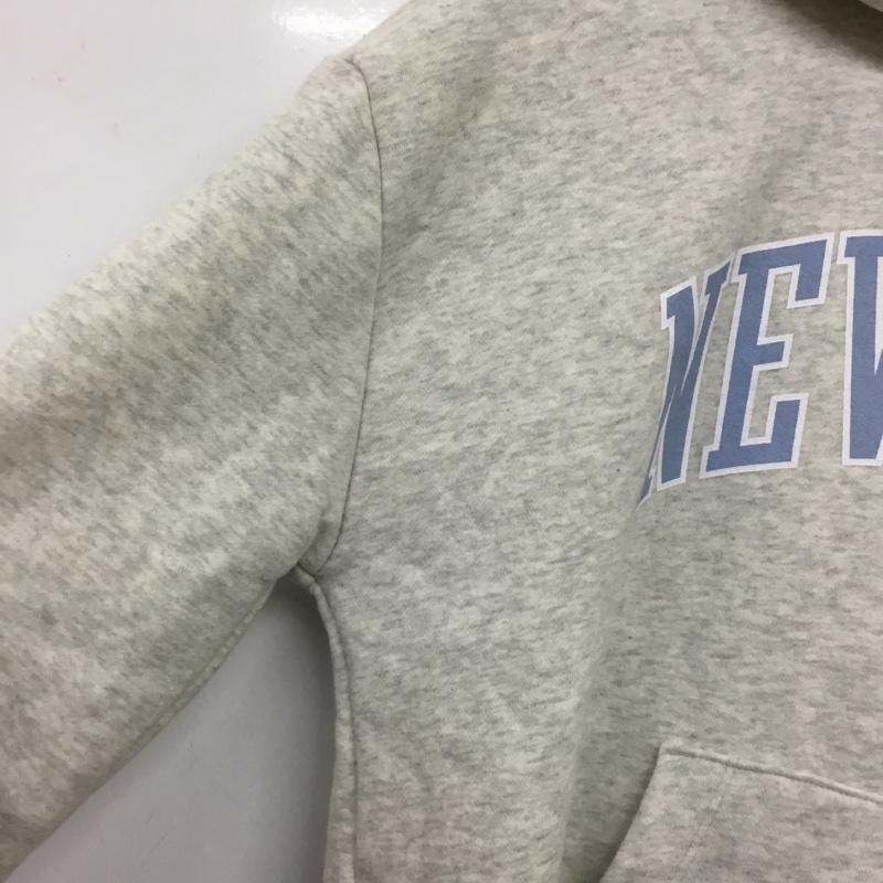 ギャップ GAP パーカー 長袖 キッズ 裏起毛 プルオーバー フーディー 140cm L ロゴ、文字 灰 / グレー / gray ボーイズ USED 古着 中古 10152677