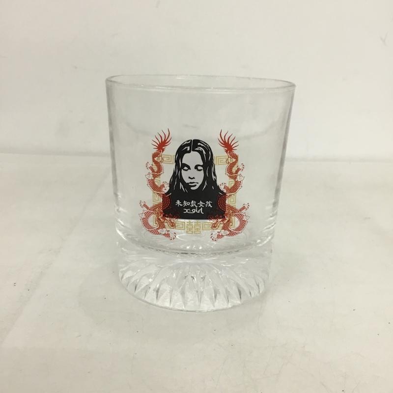 エックスガール X-girl ファッション小物 ファッション小物 チャイニーズフェイスショットグラス コップ CHINESE FACE GLASS プリント 透明 / クリア / レディース USED 古着 中古 10152681