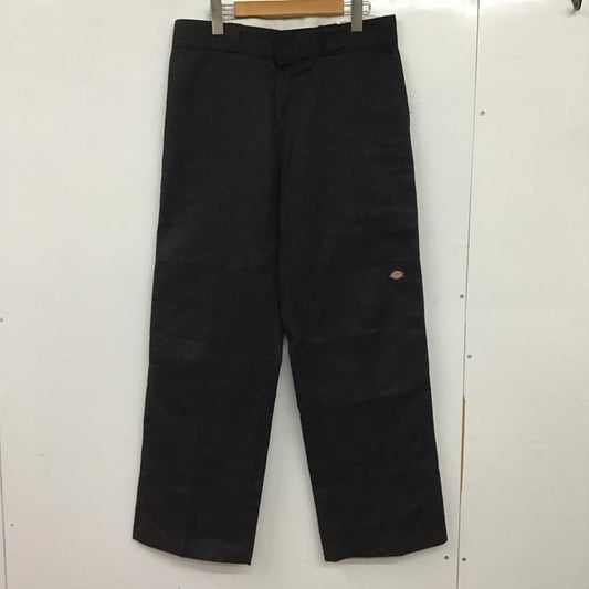 ディッキーズ Dickies パンツ ワークパンツ、ペインターパンツ ワークパンツ ワイドパンツ カジュアルパンツ 32インチ ロゴ、文字 黒 / ブラック / black メンズ USED 古着 中古 10152688