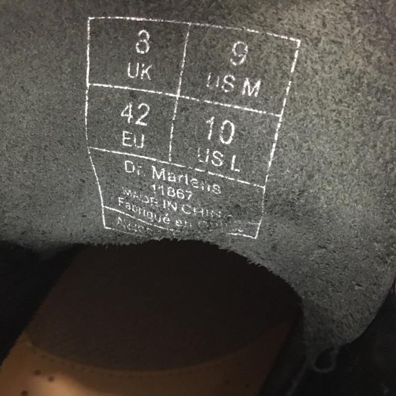 ドクターマーチン Dr.Martens ブーツ ショートブーツ 11867 US9 6ホール US：9 ロゴ、文字 黒 / ブラック / black メンズ USED 古着 中古 10152693