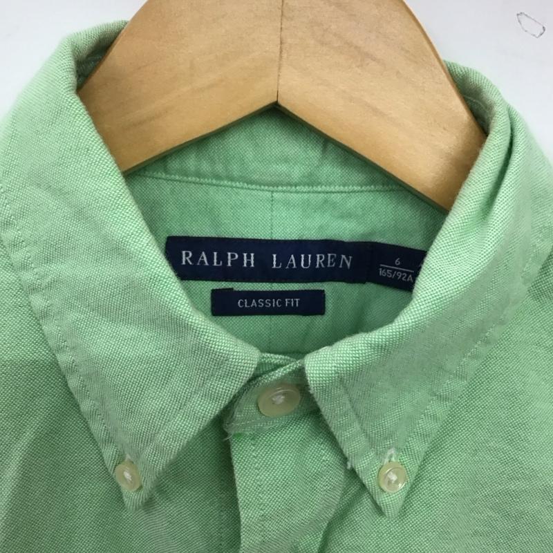 ラルフローレン RALPHLAUREN シャツ、ブラウス 長袖 長袖シャツ 無地シャツ カラーシャツ ボタンダウンシャツ 6 ロゴ、文字 薄緑 / ライトグリーン / メンズ USED 古着 中古 10152697