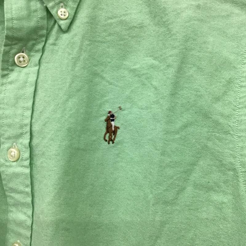 ラルフローレン RALPHLAUREN シャツ、ブラウス 長袖 長袖シャツ 無地シャツ カラーシャツ ボタンダウンシャツ 6 ロゴ、文字 薄緑 / ライトグリーン / メンズ USED 古着 中古 10152697