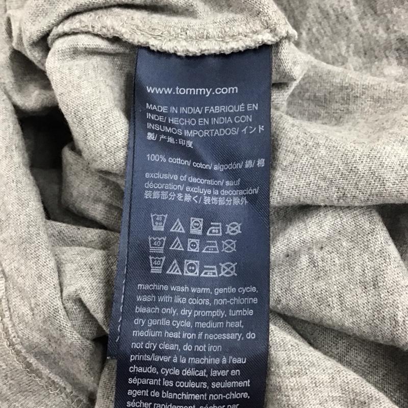 トミーヒルフィガー TOMMY HILFIGER Tシャツ 半袖 半袖カットソー プリントTシャツ Vネックカットソー S ロゴ、文字 灰 / グレー / gray メンズ USED 古着 中古 10152699