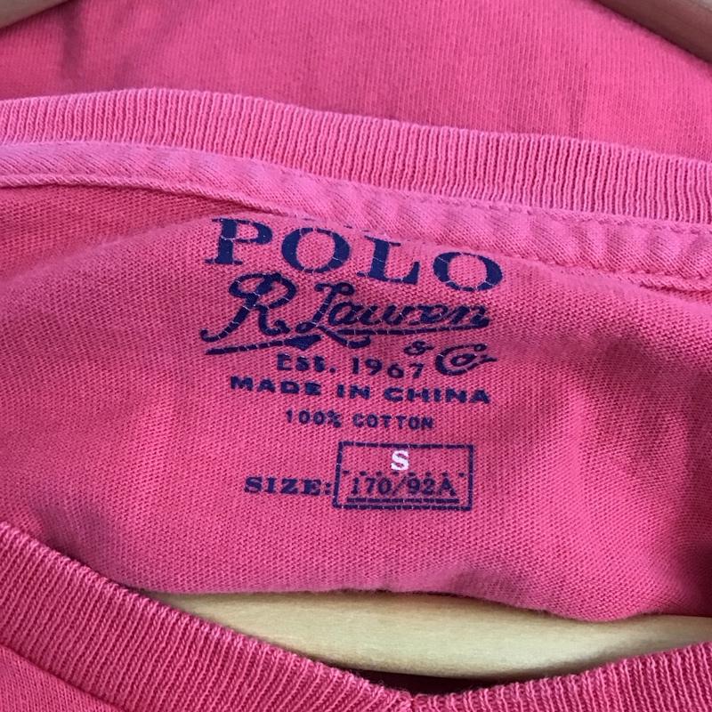 ポロラルフローレン POLO RALPH LAUREN Tシャツ 半袖 半袖カットソー 刺繍Tシャツ Vネックカットソー S ロゴ、文字 赤 / レッド / red メンズ USED 古着 中古 10152708
