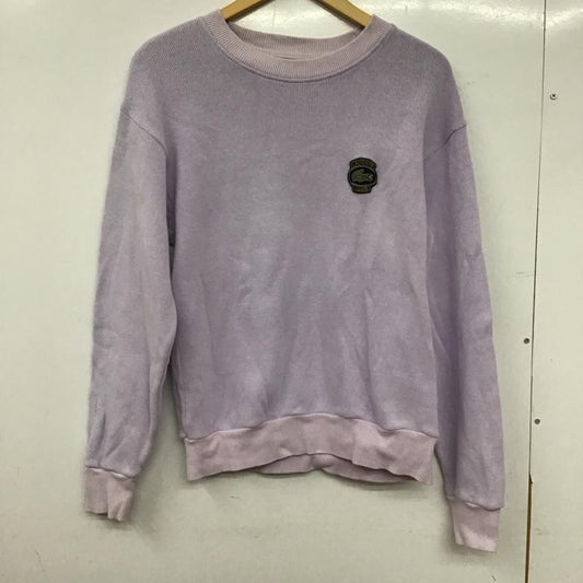 ラコステ LACOSTE ニット、セーター 長袖 長袖ニットカットソー クルーネック セーター 3 ロゴ、文字 紫 / パープル / purple メンズ USED 古着 中古 10152709