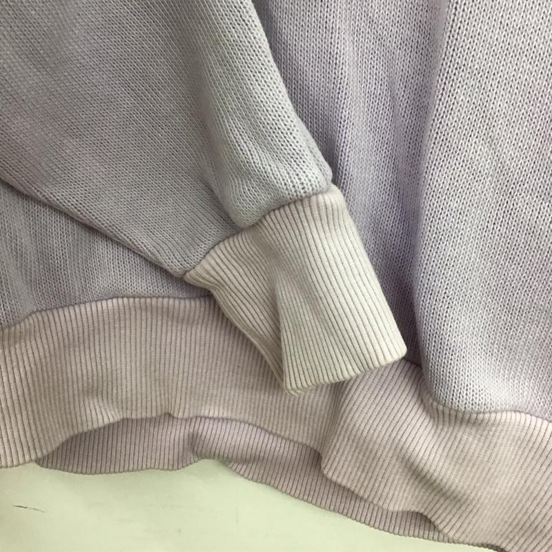 ラコステ LACOSTE ニット、セーター 長袖 長袖ニットカットソー クルーネック セーター 3 ロゴ、文字 紫 / パープル / purple メンズ USED 古着 中古 10152709