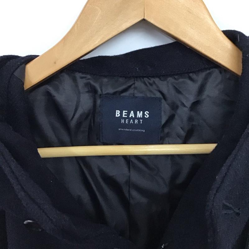 ビームス ハート BEAMS HEART コート コート一般 ジップアップコート ダッフルコート アウター S 無地 紺 / ネイビー / navy メンズ USED 古着 中古 10152710