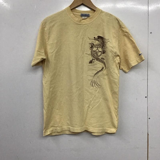 サンサーフ SUN SURF Tシャツ 半袖 半袖カットソー プリントTシャツ クルーネックカットソー S プリント ベージュ / ベージュ / beige メンズ USED 古着 中古 10152712