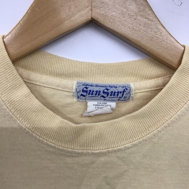 サンサーフ SUN SURF Tシャツ 半袖 半袖カットソー プリントTシャツ クルーネックカットソー S プリント ベージュ / ベージュ / beige メンズ USED 古着 中古 10152712