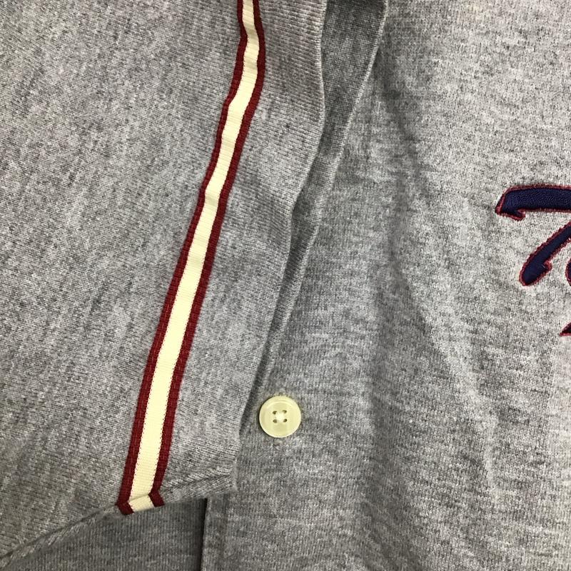 トミーヒルフィガー TOMMY HILFIGER シャツ、ブラウス 半袖 半袖シャツ フロントボタン ノーカラーシャツ M ロゴ、文字 灰 / グレー / gray メンズ USED 古着 中古 10152714