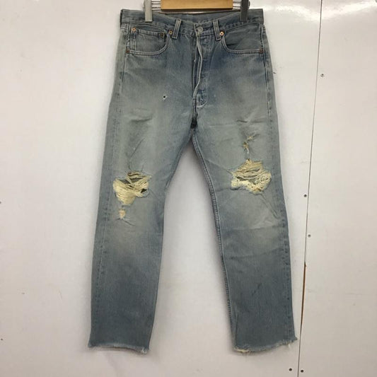 リーバイストラウスアンドコー Levi Strauss & co. パンツ デニム、ジーンズ デニムパンツ スリムパンツ カジュアルパンツ 33インチ ダメージ加工 インディゴ / インディゴ / Indigo メンズ USED 古着 中古 10152726