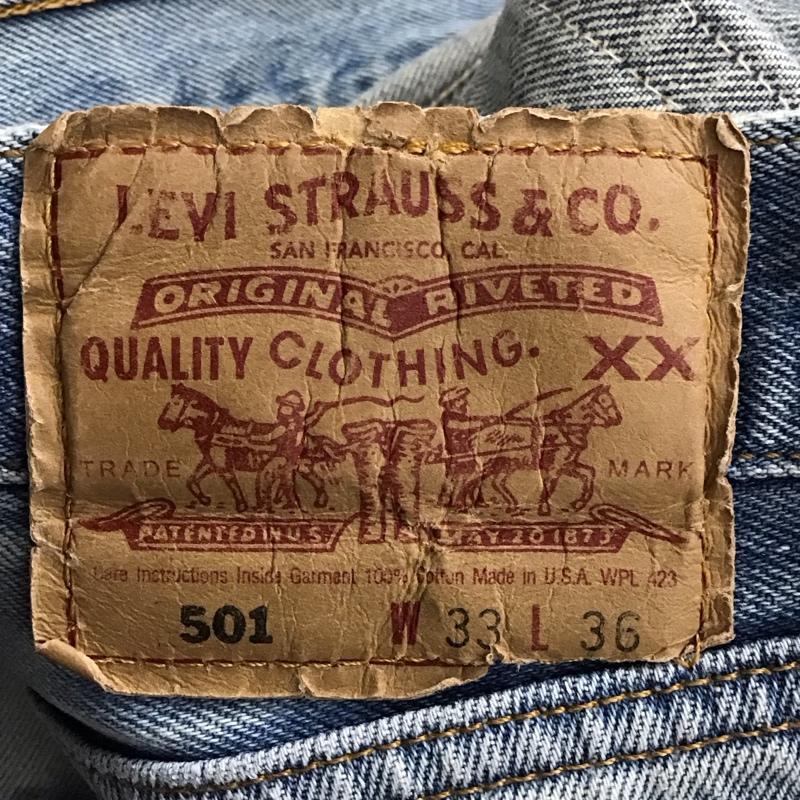 リーバイストラウスアンドコー Levi Strauss & co. パンツ デニム、ジーンズ デニムパンツ スリムパンツ カジュアルパンツ 33インチ ダメージ加工 インディゴ / インディゴ / Indigo メンズ USED 古着 中古 10152726