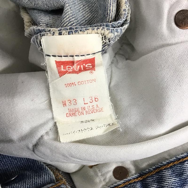 リーバイストラウスアンドコー Levi Strauss & co. パンツ デニム、ジーンズ デニムパンツ スリムパンツ カジュアルパンツ 33インチ ダメージ加工 インディゴ / インディゴ / Indigo メンズ USED 古着 中古 10152726