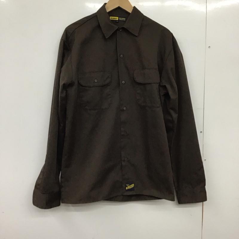 エクストララージ XLARGE シャツ、ブラウス 長袖 長袖シャツ 無地シャツ カラーシャツ L 無地 茶 / ブラウン / brown メンズ USED 古着 中古 10152735