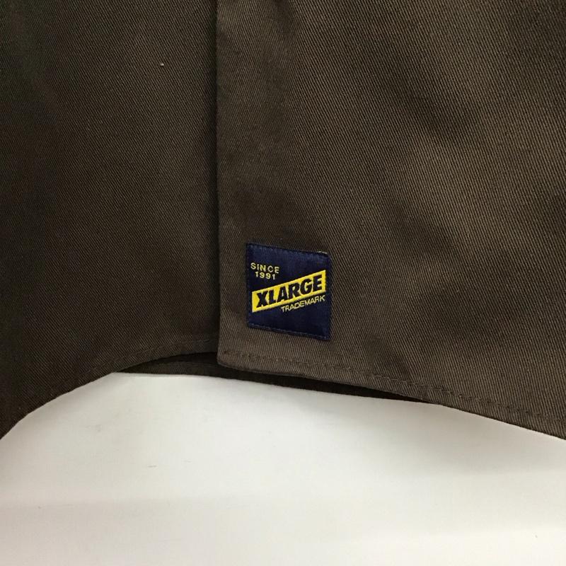エクストララージ XLARGE シャツ、ブラウス 長袖 長袖シャツ 無地シャツ カラーシャツ L 無地 茶 / ブラウン / brown メンズ USED 古着 中古 10152735