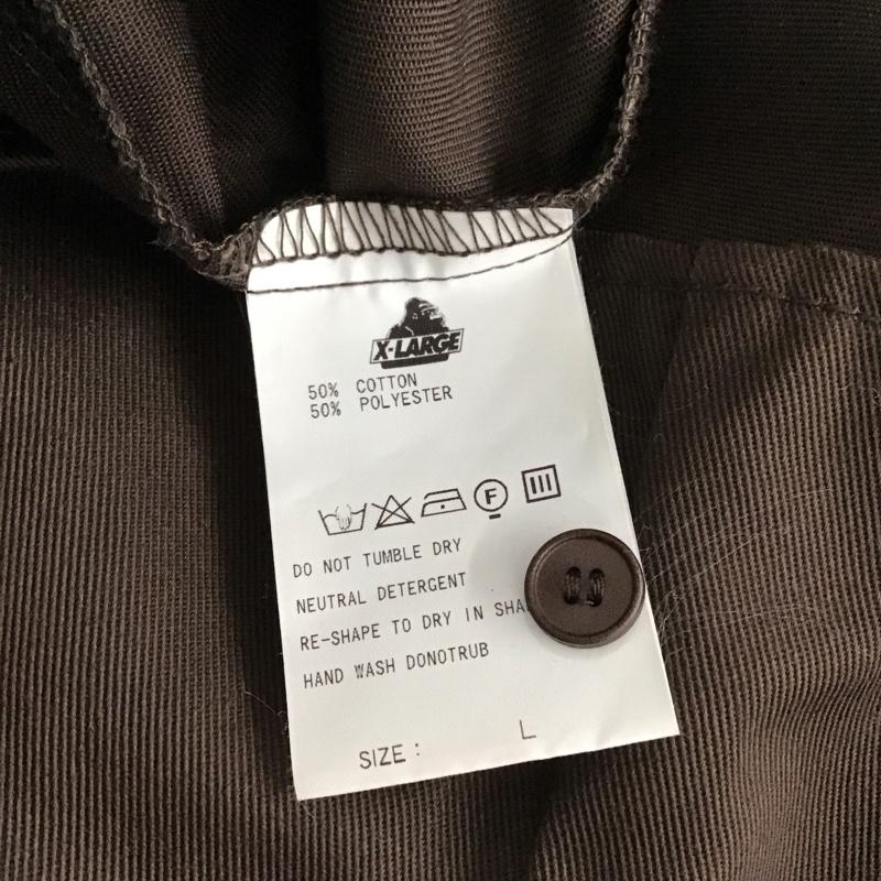 エクストララージ XLARGE シャツ、ブラウス 長袖 長袖シャツ 無地シャツ カラーシャツ L 無地 茶 / ブラウン / brown メンズ USED 古着 中古 10152735