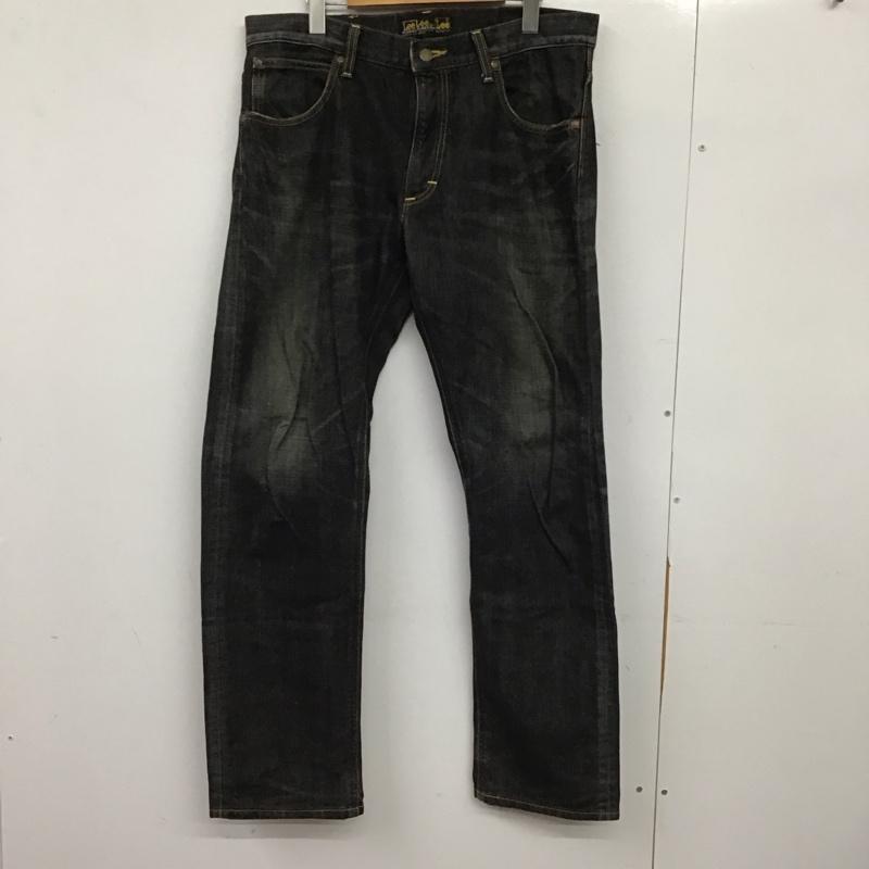 リー Lee パンツ デニム、ジーンズ デニムパンツ スリムパンツ カジュアルパンツ 34インチ 無地 黒 / ブラック / black メンズ USED 古着 中古 10152736
