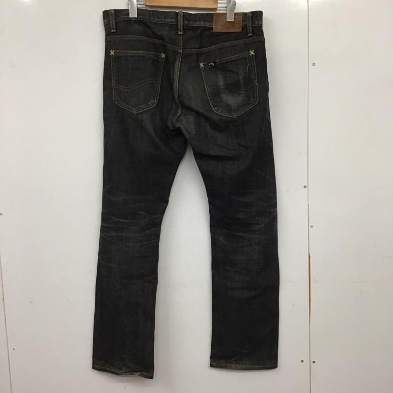 リー Lee パンツ デニム、ジーンズ デニムパンツ スリムパンツ カジュアルパンツ 34インチ 無地 黒 / ブラック / black メンズ USED 古着 中古 10152736