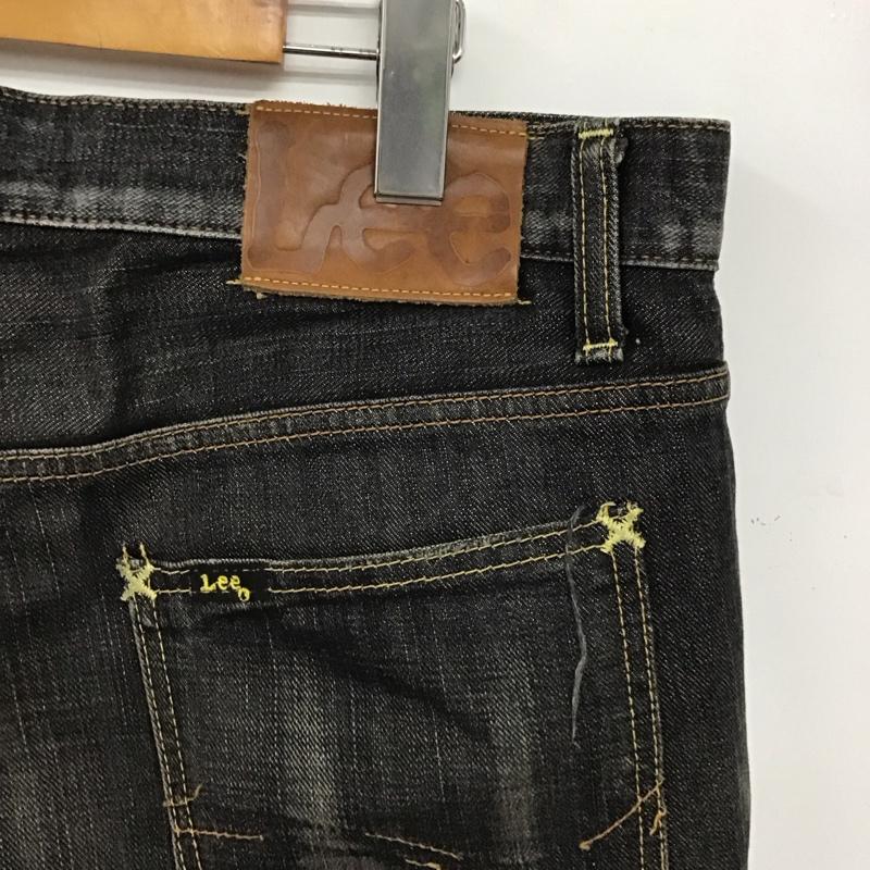 リー Lee パンツ デニム、ジーンズ デニムパンツ スリムパンツ カジュアルパンツ 34インチ 無地 黒 / ブラック / black メンズ USED 古着 中古 10152736