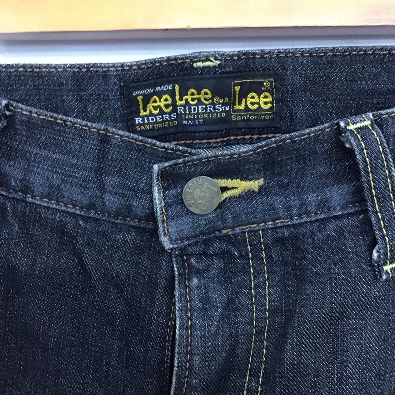リー Lee パンツ デニム、ジーンズ デニムパンツ スリムパンツ カジュアルパンツ 34インチ 無地 黒 / ブラック / black メンズ USED 古着 中古 10152736