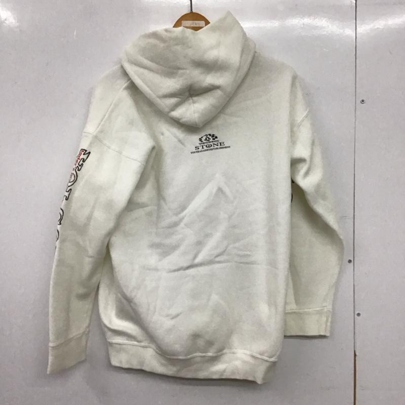 ボルコム VOLCOM パーカー 長袖 長袖パーカー プルオーバーパーカー スウェット S ロゴ、文字 白 / ホワイト / white メンズ USED 古着 中古 10152742