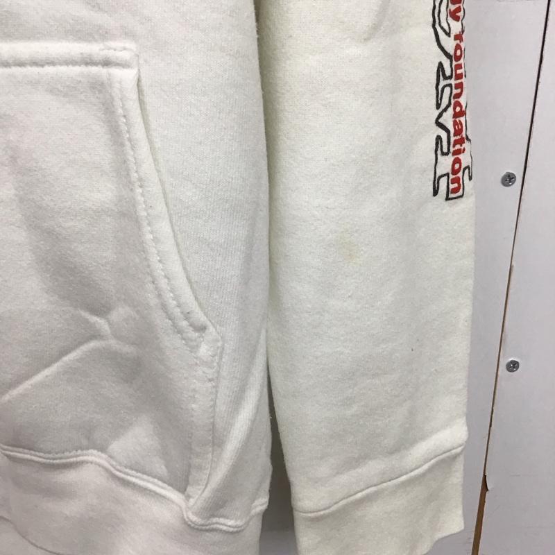 ボルコム VOLCOM パーカー 長袖 長袖パーカー プルオーバーパーカー スウェット S ロゴ、文字 白 / ホワイト / white メンズ USED 古着 中古 10152742