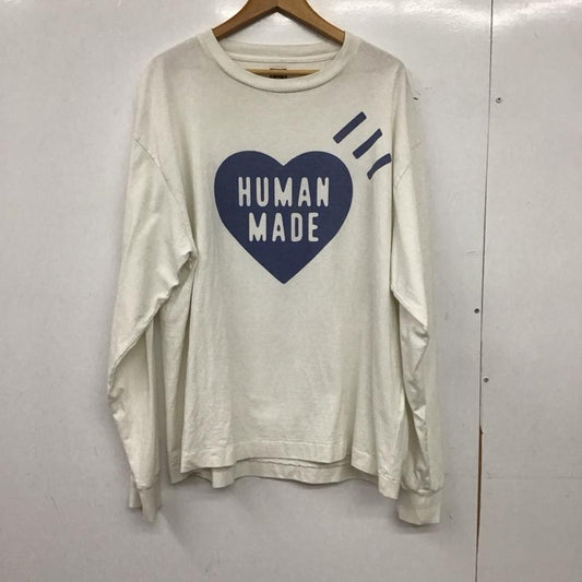 ヒューマンメード HUMAN MADE カットソー 長袖 長袖カットソー プリントカットソー クルーネック XXL プリント 白 / ホワイト / white メンズ USED 古着 中古 10152743