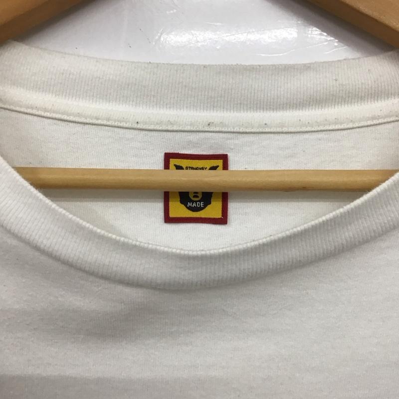 ヒューマンメード HUMAN MADE カットソー 長袖 長袖カットソー プリントカットソー クルーネック XXL プリント 白 / ホワイト / white メンズ USED 古着 中古 10152743