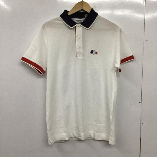 ラコステ LACOSTE ポロシャツ 半袖 半袖ポロシャツ カラーシャツ 半袖カットソー 3 ロゴ、文字 白 / ホワイト / white メンズ USED 古着 中古 10152746