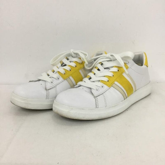 トリーバーチ TORY BURCH スニーカー スニーカー 73931 6M ローカット ロゴ、文字 白 / ホワイト / white X 黄 / イエロー / yellow レディース USED 古着 中古 10152755
