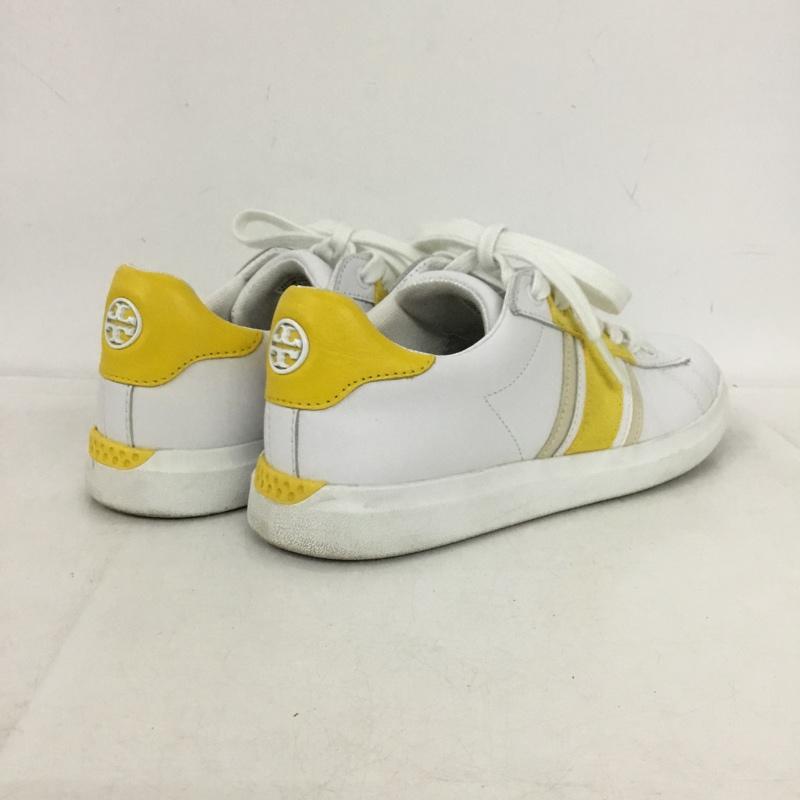 トリーバーチ TORY BURCH スニーカー スニーカー 73931 6M ローカット ロゴ、文字 白 / ホワイト / white X 黄 / イエロー / yellow レディース USED 古着 中古 10152755