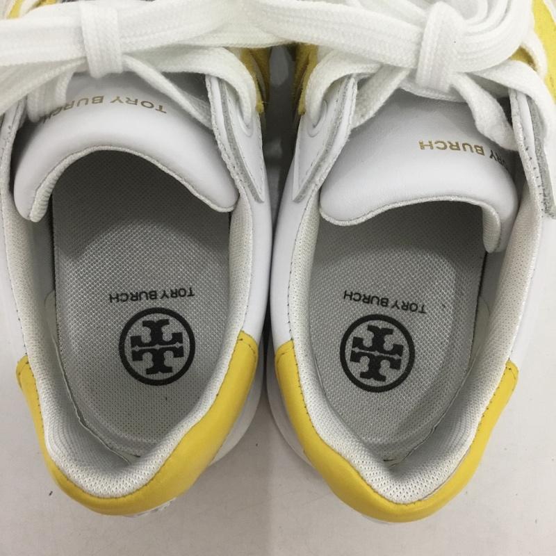 トリーバーチ TORY BURCH スニーカー スニーカー 73931 6M ローカット ロゴ、文字 白 / ホワイト / white X 黄 / イエロー / yellow レディース USED 古着 中古 10152755