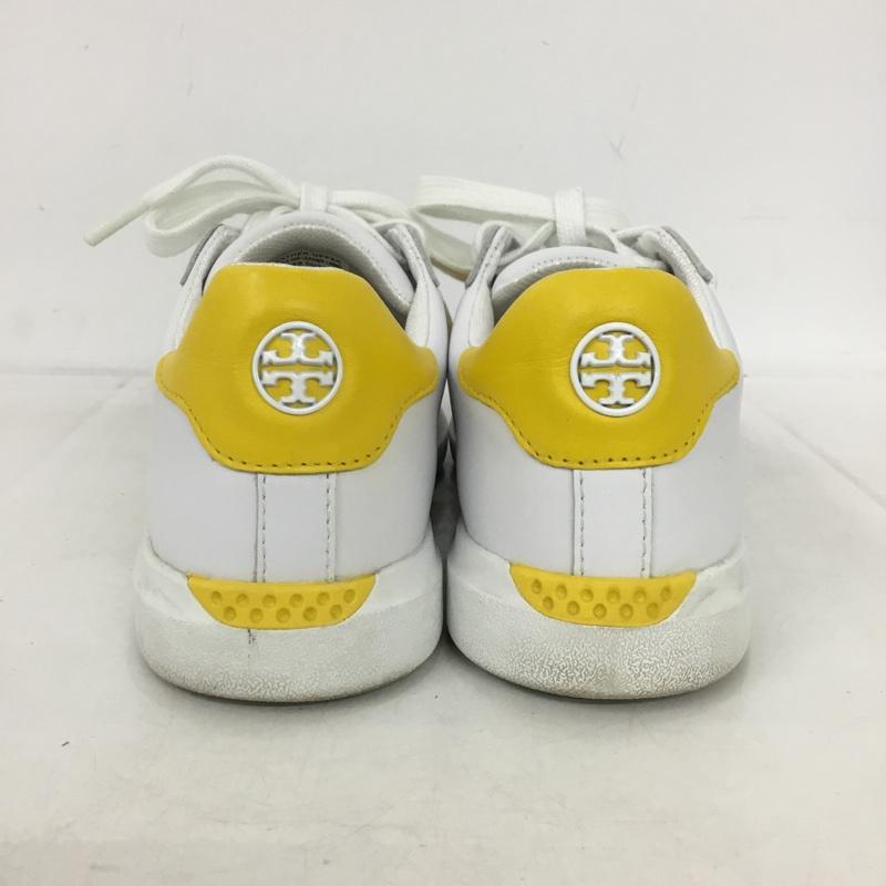 トリーバーチ TORY BURCH スニーカー スニーカー 73931 6M ローカット ロゴ、文字 白 / ホワイト / white X 黄 / イエロー / yellow レディース USED 古着 中古 10152755