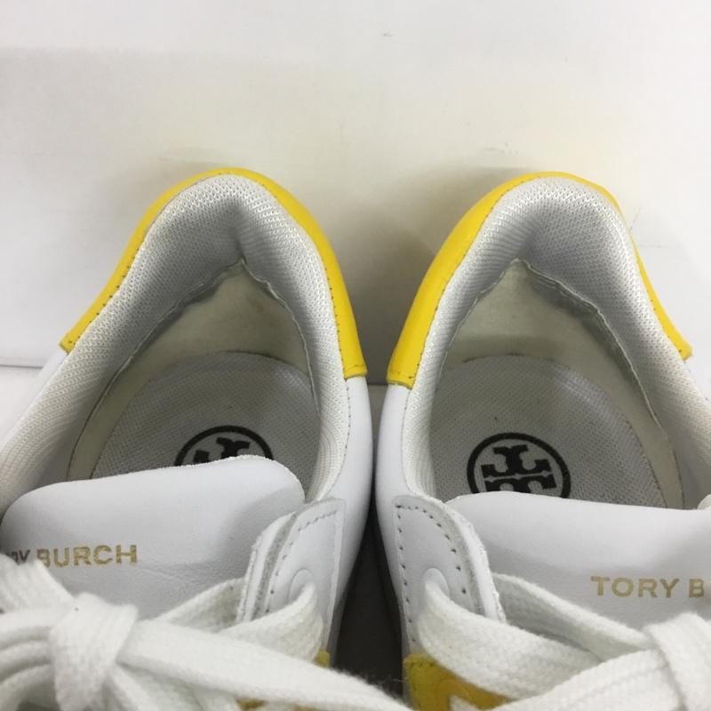 トリーバーチ TORY BURCH スニーカー スニーカー 73931 6M ローカット ロゴ、文字 白 / ホワイト / white X 黄 / イエロー / yellow レディース USED 古着 中古 10152755