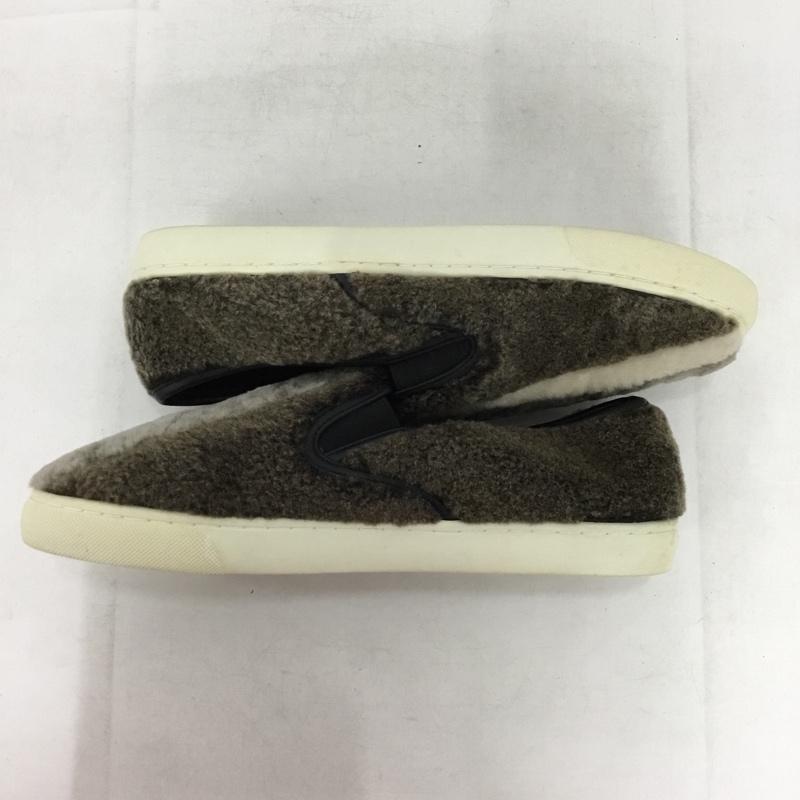 トリーバーチ TORY BURCH スリッポン スリッポン 32158617 ボア ファー 10M 無地 灰 / グレー / gray X 茶 / ブラウン / brown X ベージュ / ベージュ / beige メンズ USED 古着 中古 10152758