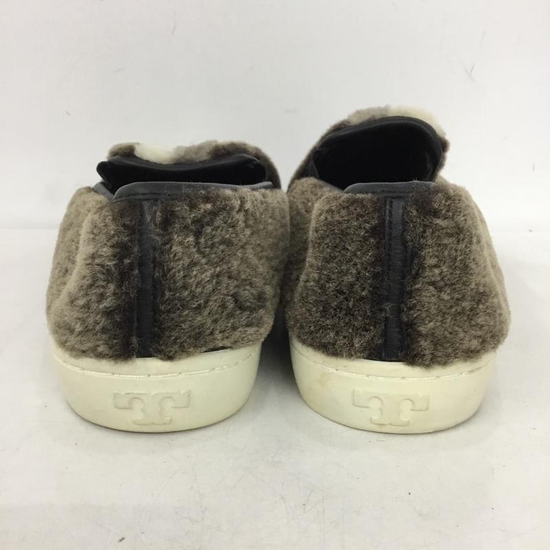 トリーバーチ TORY BURCH スリッポン スリッポン 32158617 ボア ファー 10M 無地 灰 / グレー / gray X 茶 / ブラウン / brown X ベージュ / ベージュ / beige メンズ USED 古着 中古 10152758