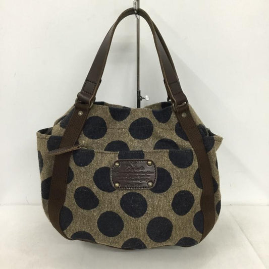ダコタ Dakota ハンドバッグ ハンドバッグ 起毛 水玉 ドット ロゴ、文字 茶 / ブラウン / brown X 黒 / ブラック / black レディース USED 古着 中古 10152763