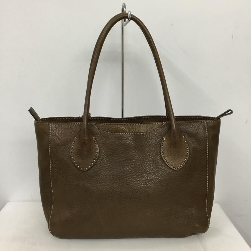 ゲンテン genten トートバッグ トートバッグ レザー 工具ロゴ ロゴ、文字 茶 / ブラウン / brown レディース USED 古着 中古 10152765