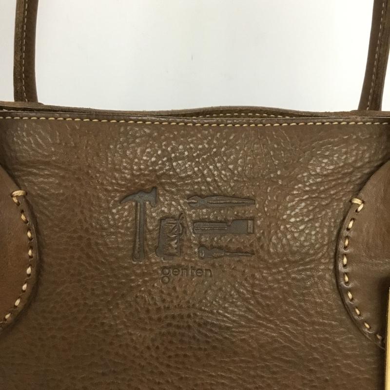 ゲンテン genten トートバッグ トートバッグ レザー 工具ロゴ ロゴ、文字 茶 / ブラウン / brown レディース USED 古着 中古 10152765