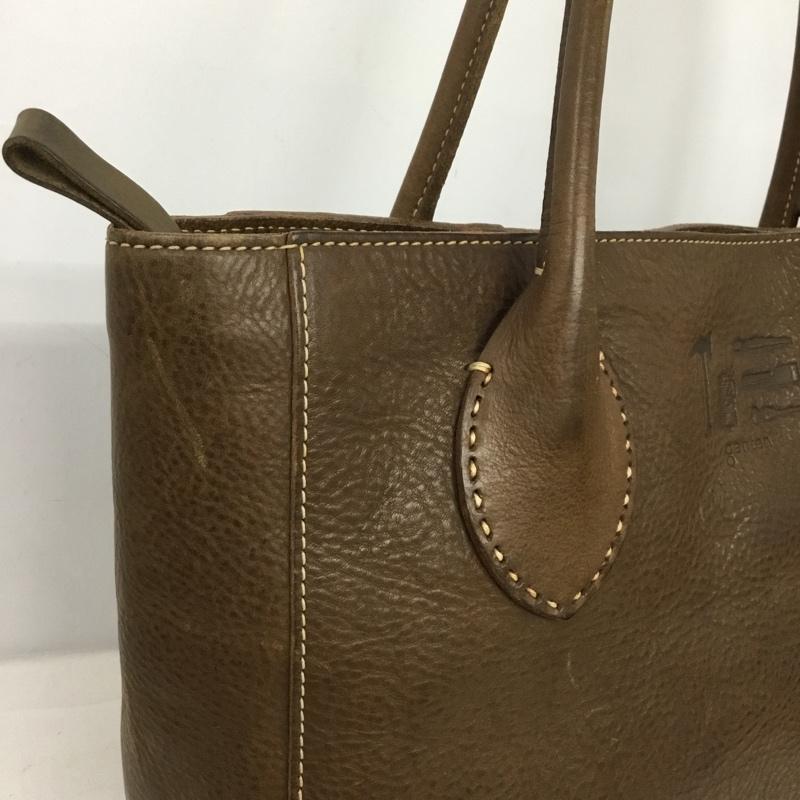 ゲンテン genten トートバッグ トートバッグ レザー 工具ロゴ ロゴ、文字 茶 / ブラウン / brown レディース USED 古着 中古 10152765