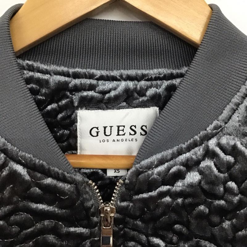 ゲス Guess ジャケット、上着 ジャンパー、ブルゾン ジップアップジャケット アウター ノーカラージャケット XS 無地 灰 / グレー / gray レディース USED 古着 中古 10152767